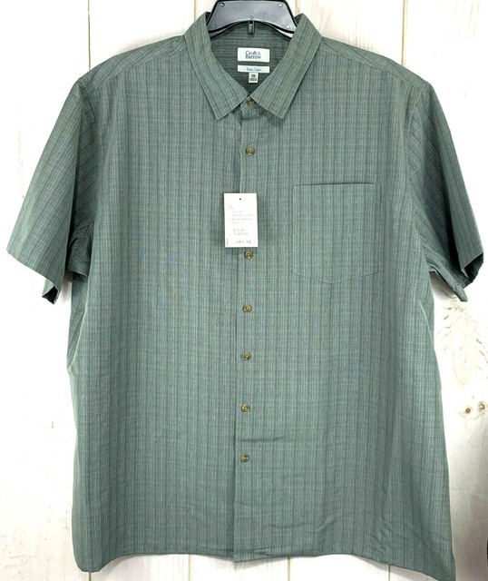 Croft & Barrow Mens Woven Wrinkle Resistant Short Sleeve Button up Shirt 2xl for sale online | eBay