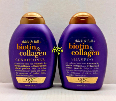 OGX thick & full + BIOTIN & COLLAGEN Volumizing Shampoo & Conditioner Set 13 oz