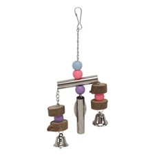 Parrot Toys Stainless Steel Bell Suspension Hanging Toys For Pet Bird Decoration