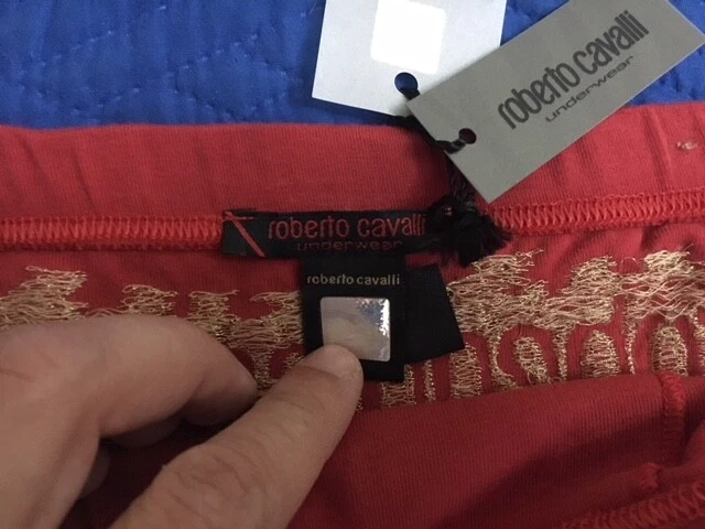 slip uomo roberto cavalli underwear slip's intimo rosso 48 SCRITTA ORO IDEA GIFT - Immagine 3 di 4