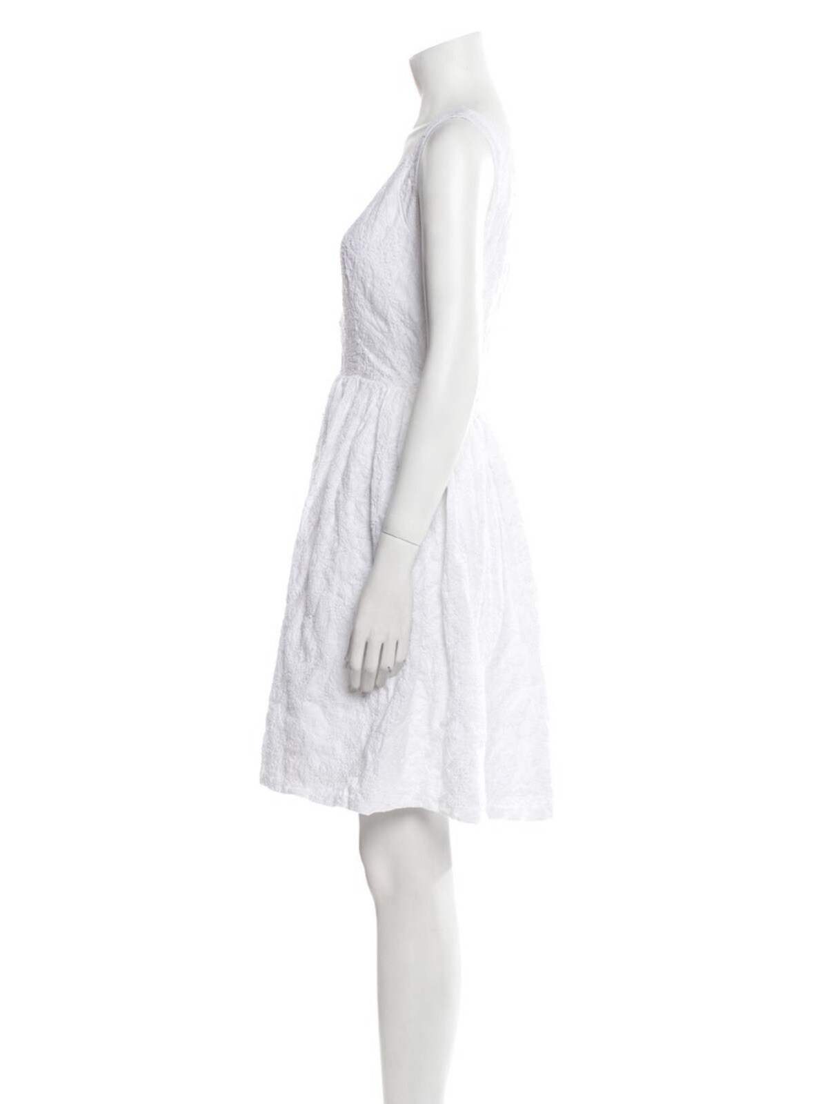 Prada Authentic 2010 Solid White Embroidered Tank… - image 2