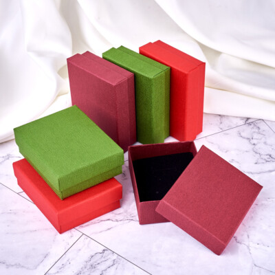 12 Teile Karton Schmuckset Geschenkboxen Schmuckschatullen Paket Etui 9x7x3cm