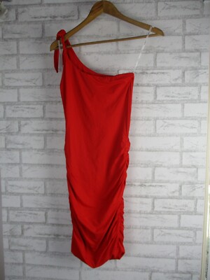 strapless open back dress Marissa One-Shoulder Asymmetric Midi Dress main image 0
