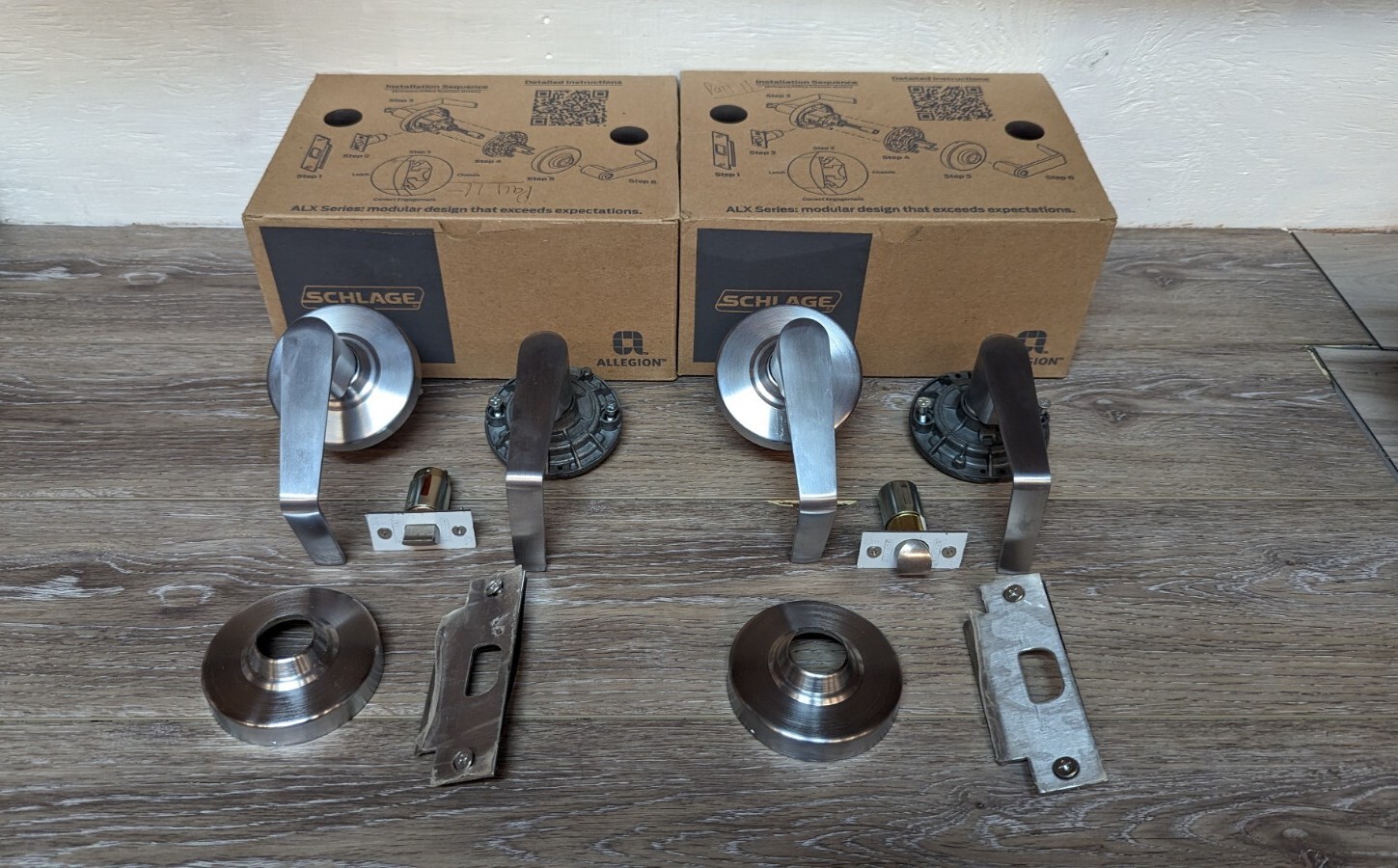 Schlage ALX10-Saturn Commercial Hall / Closet Passage Door Lever 2-3/8 ...