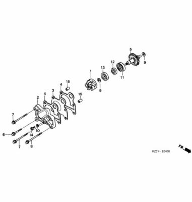 HONDA CR250RT CR250R 1996 E-4-1 WATER PUMP 19229-KZ3-880 - Gasket - Water Pump