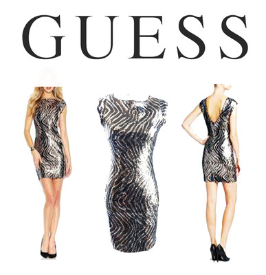 guess silver dress