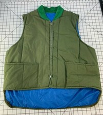 Vintage 60s 70s Green Hunting Fishing Winter Coat Jacket Vest Guide Hiking Atomi