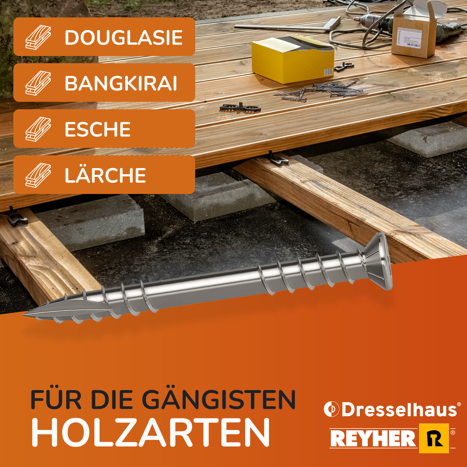 Dresselhaus Terrassenschrauben 5 0 X 40 A2 Rostfrei online kaufen 