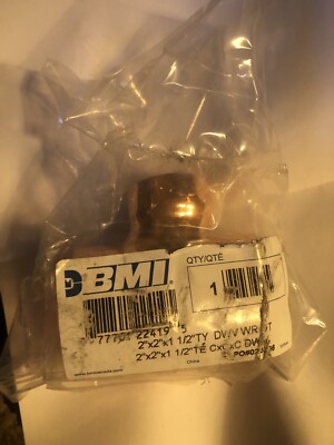 2 x 2 x 1 1/2 Reducing T Wrought Copper 22419 2 x 2 x 1  1/2  TY ''Ships Free''