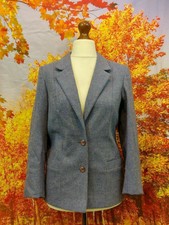 The Edinburgh Woollen Mill Blue 100% Pure New Wool Jacket. Uk Women's Size 10