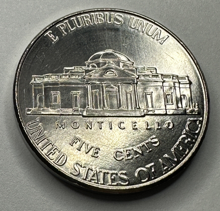 2019-P Jefferson Nickel 5cent Coin from US Mint Set. Uncirculated