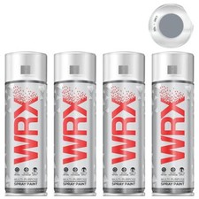 4X WRX Gloss Grey 306 Multi Purpose Aerosol Spray Paint Solvent Based 400ml