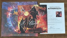 JUDAS PRIEST INVINCIBLE SHIELD 2 LP VINYL & FULLY SIGNED INSERT W TIPTON BAS COA