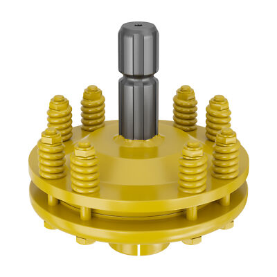 Zapfwellen Kupplung 6 Zahn Keilwelle 1 3/8'' AG IG PTO-Shaft max. 1200Nm, gelb