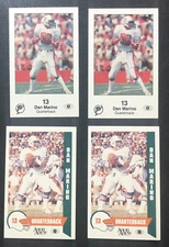 (4)x Dan Marino Dolphins 1985 1986 Kiwanis Club Anon Anew Police Football Cards