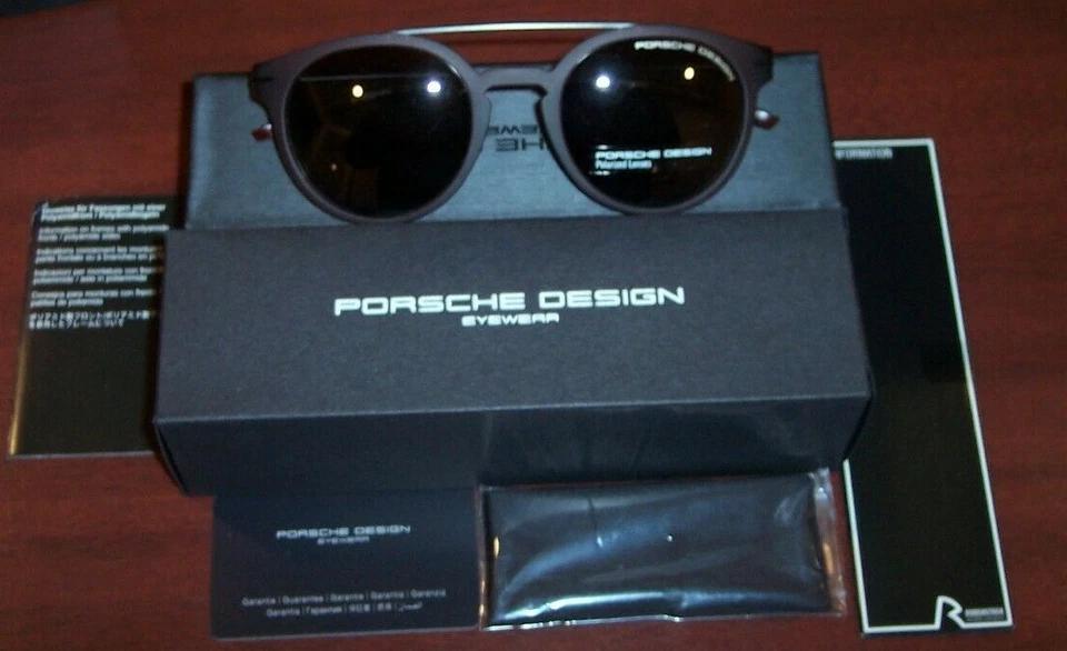 NUEVO Gafas de sol polarizadas Porsche Design P8644 C rojas transparentes negras/grises 8644 Foto 3 de 4