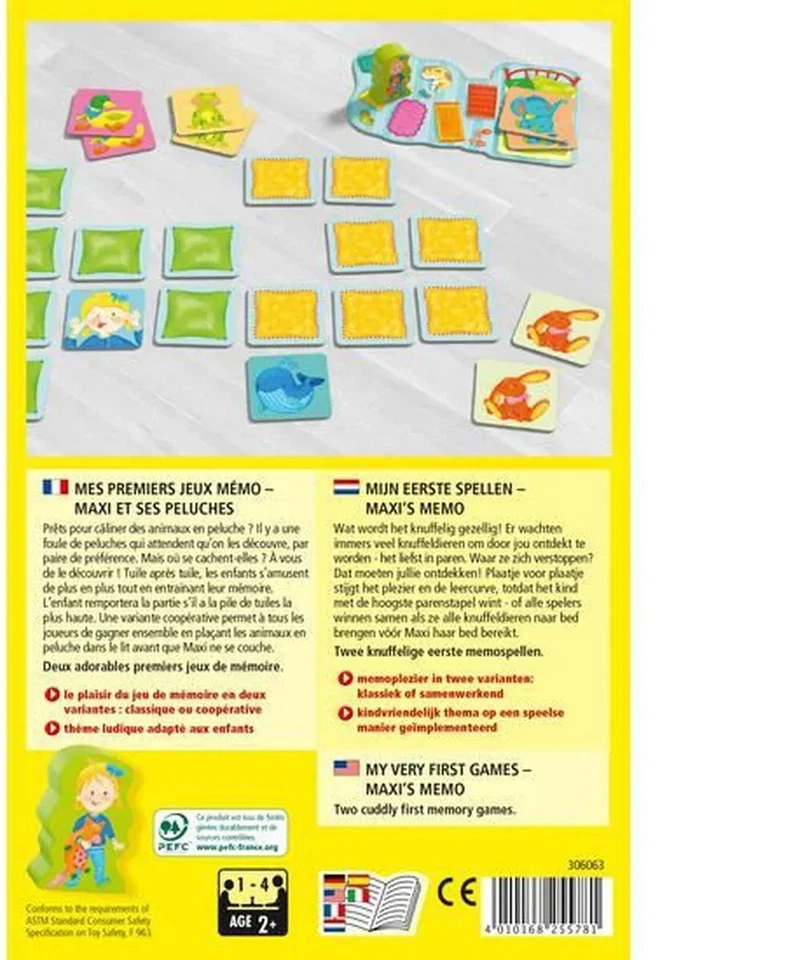 Meine Ersten Spiele Memo - Maxi ' Und Seinen Stofftiere HABA -satz Denk- + 2 - Bild 3 von 4
