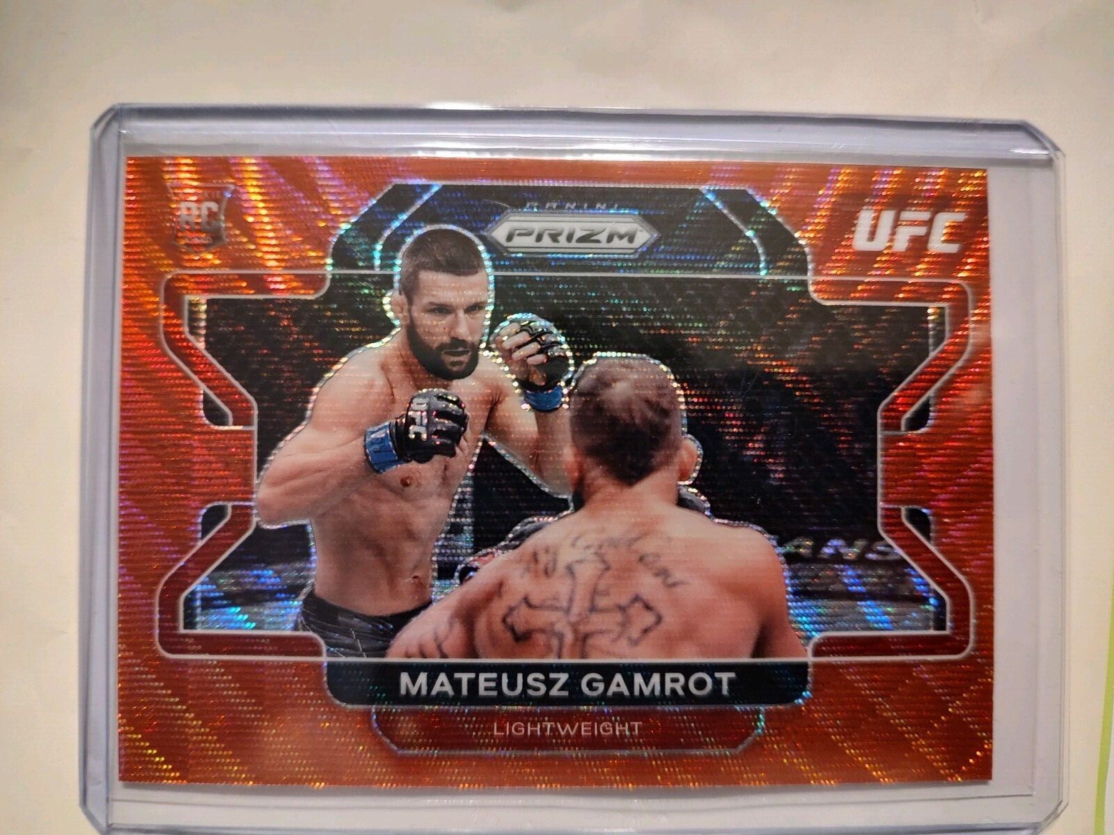 🔥2022 Mateusz Gamrot UFC Panini Prizm RC Ruby Wave Prizm Rookie Card #66🔥