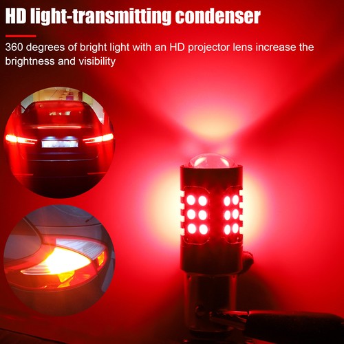 2x 1157 LED Strobe Flashing Brake/Stop Bulbs Tail Blinking Light Safety