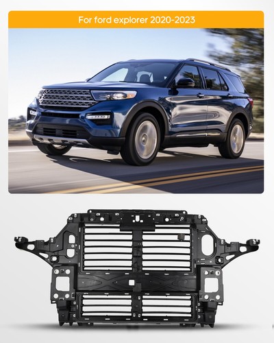Front Radiator Support Panel Air Shutter Grille For Ford Explorer 2020 2021 2022 - Picture 4 of 14