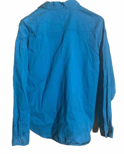 Jordache Turquoise Button Up Longsleeve Shirt Men’s Medium VTG - Picture 6 of 7