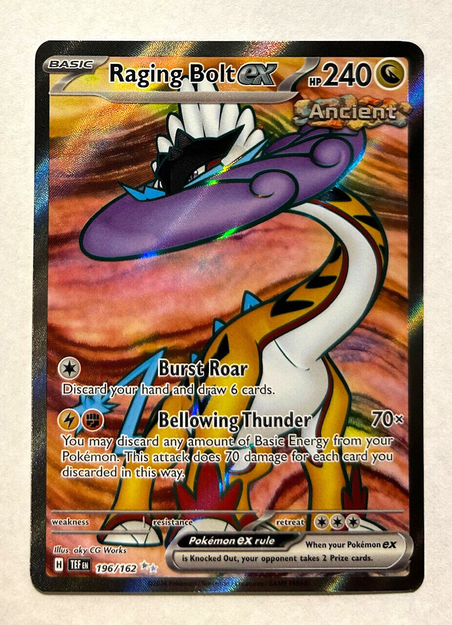 Pokemon Temporal Forces - RAGING BOLT EX - ULTRA RARE - 196/162 - NM/M