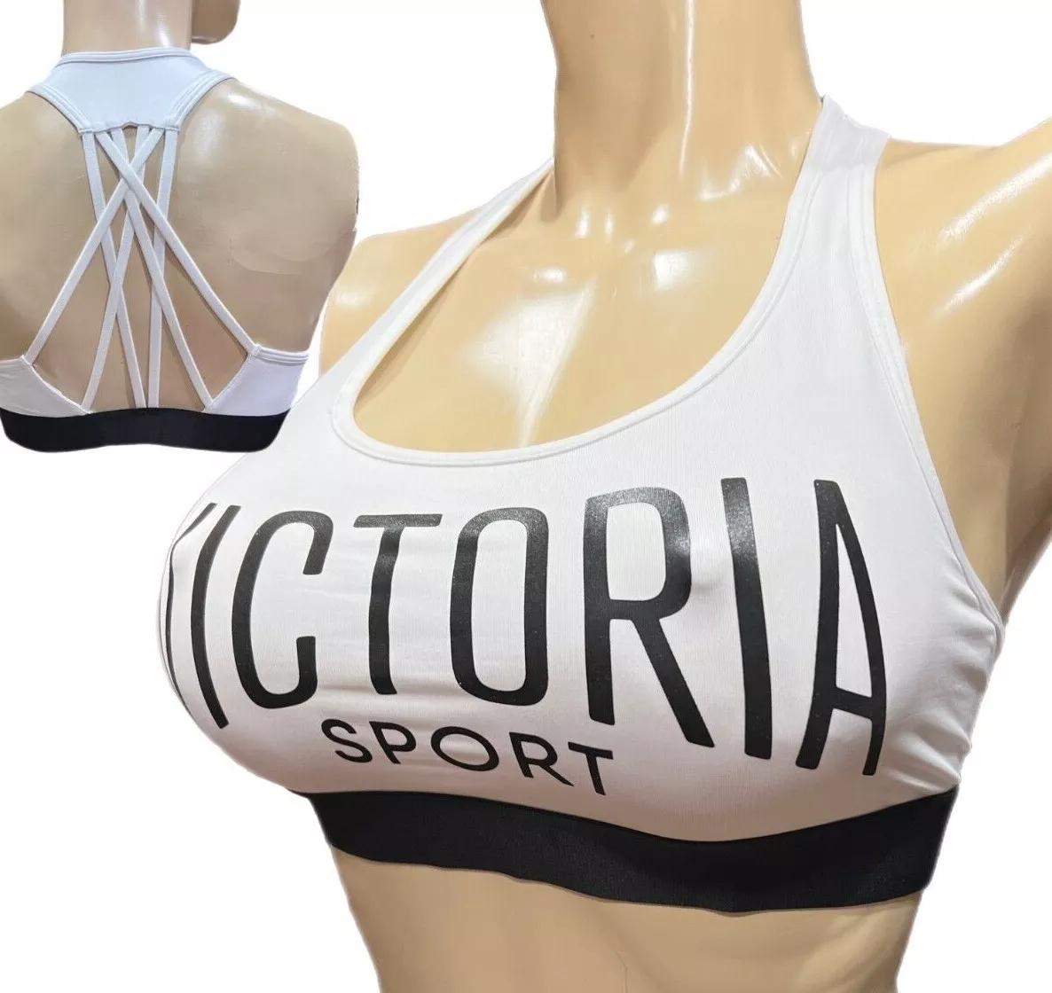 Victoria Sport The Player By Victoria Secret Racerback Sports Bra- Medium