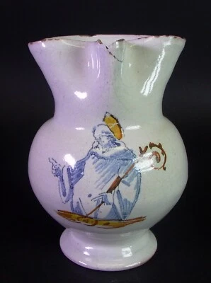 - barocker FAYENCE Krug  - Oberösterreich/SALZBURG um 1720 - Savona Henkel - Bild 1 von 4