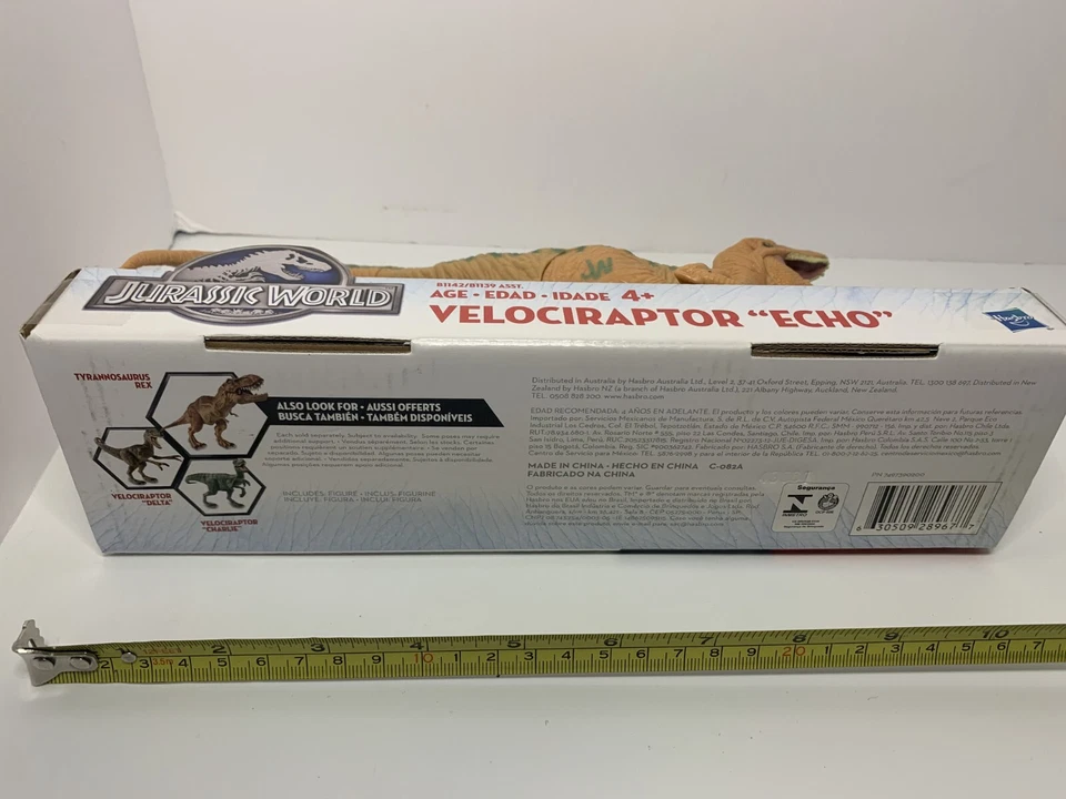 New Jurassic World Velociraptor Echo 2015 Dinosaur Hasbro Toy Figure - Image 3 of 4