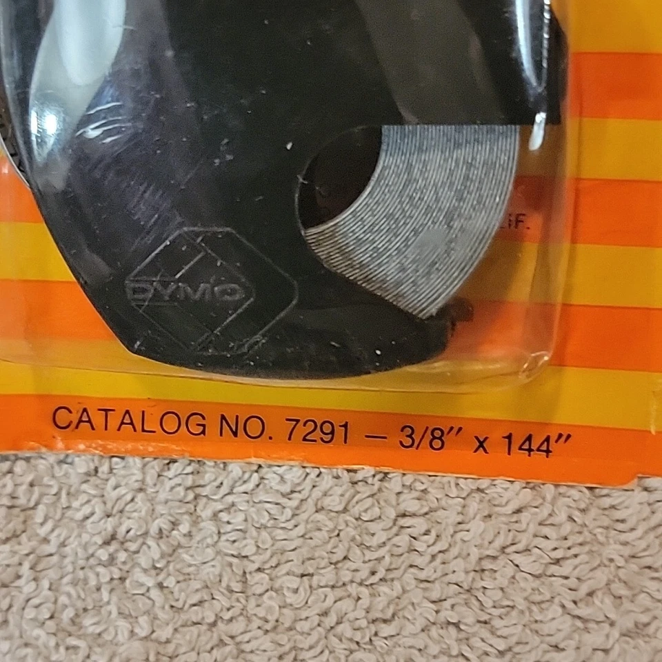NOS Dymo Embossing Tape Blue 3/8" x 144" Catalog #7291 Vintage 1971 Black/Blue - Image 2 of 4