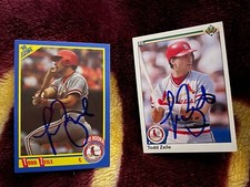 ST LOUIS CARDINALS TODD ZEILE SIGNED AUTOGRAPHED CARD LOT 1990 Rare ROOKIE LOT