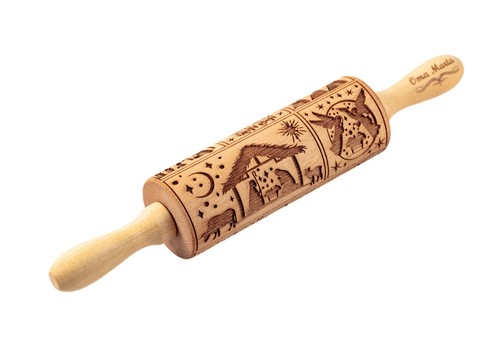 Nativity Embossed rolling pin Springerle cookie Mold Press Clay Pottery Stamps - Picture 9 of 18