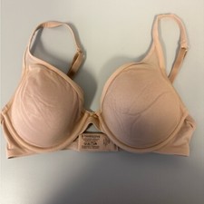 Thirdlove Classic Contour Uplift Taupe Plunge Bra size 32D Mesh Trim