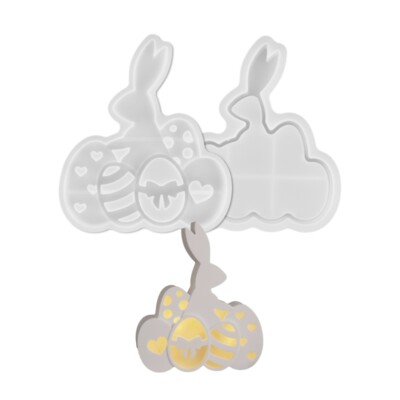 Easter Eggs and Rabbit Lamp Silhouettes Molds Hand-Making Supplies for Crafting