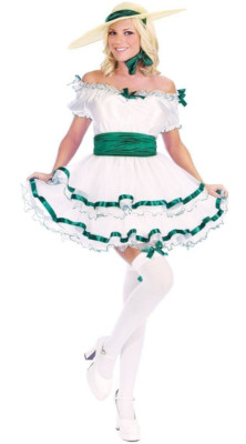 Adult Women's Fun World Costume Sexy Southern Belle Mini Dress Size M/L 10/14