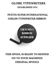 🌎PETITE SUPER INTERNATIONAL TYPEWRITER RIBBON FOR MACHINES WITH ORIGINAL SPOOLS