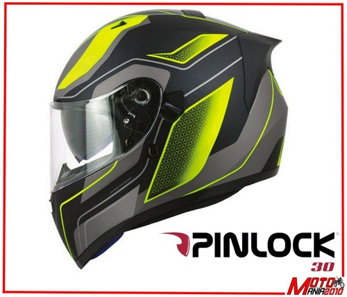 CASCO MOTO INTEGRALE MODELLO S-LINE S441 CON PINLOCK GRAVITER NERO / GIALLO  | eBay