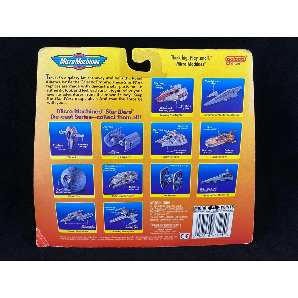 Vtg 1997 Star Wars Executor w/ Star Destroyer Micro Machines Galoob DieCast MOC - Image 2 of 4