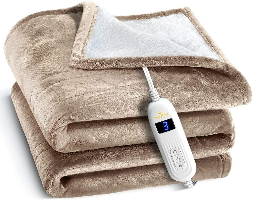 Heated Blanket, Machine Washable Extremely Soft & Comfortable Electric Blanket T