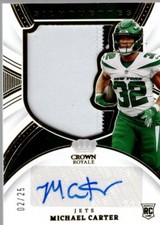 2021 Chronicles Crown Royale Silhouette Prime #18 Michael Carter Auto Jersey /25