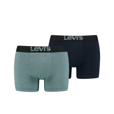2 Pack Levis Men Optical Illusion Boxers Size M - XXL Blue Combo NEW
