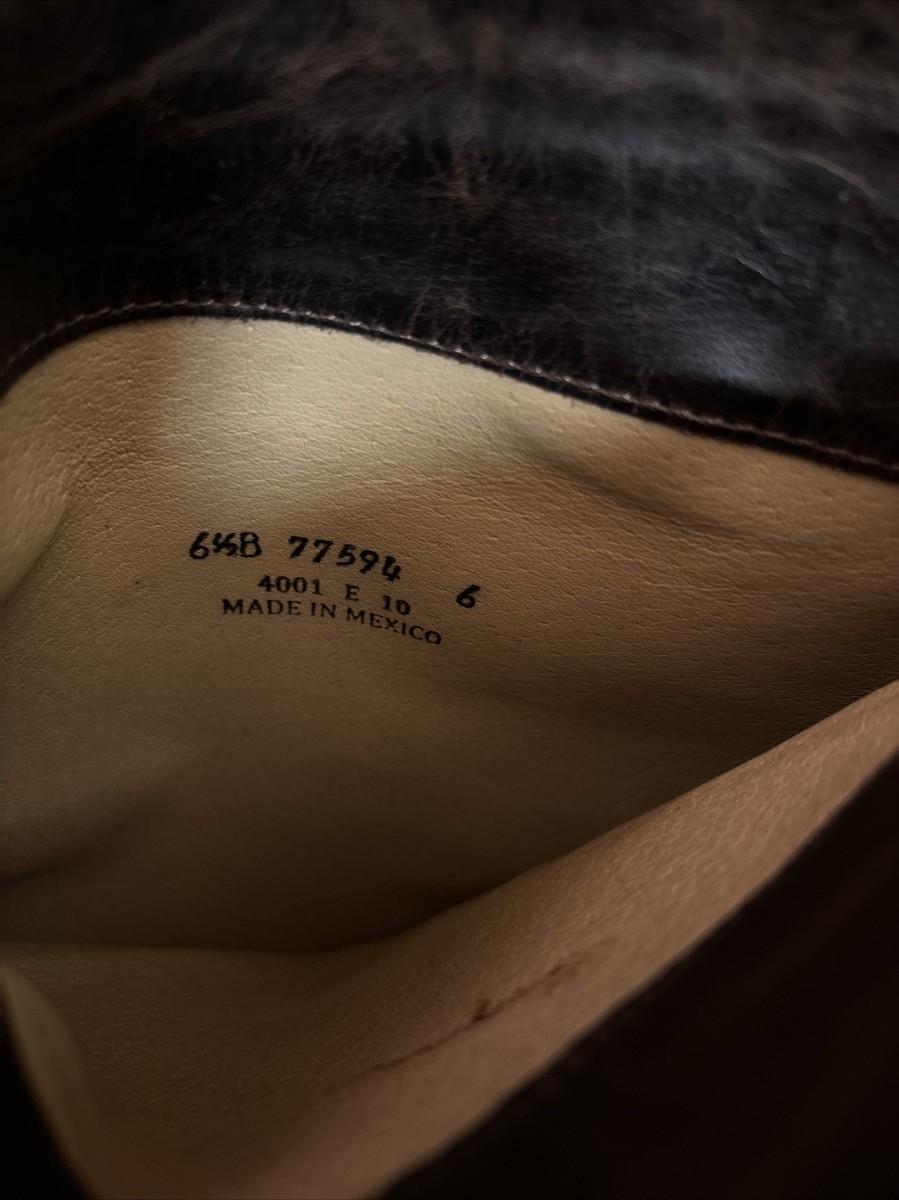 FRYE 77594 Jane Tall Foldover Boots DISTRESSED Leather Heel Brown