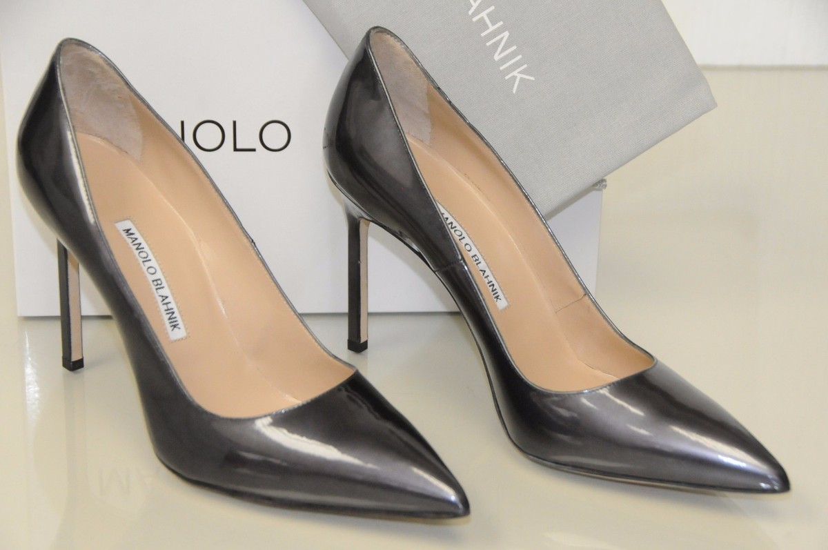 Escarpins Manolo Blahnik BB 105 - Gris Métallisé - Tailles 39.5, 41.5, 42 - Neuf Dans Boîte D'origine