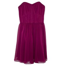 Guess Women's size 2 Strapless Lined Bodycon Dress Plum Burgundy