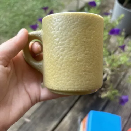 Hazel Atlas Stackable Textured Avocado Green Milk Glass Mugs Made in USA Set 2