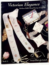1992 Victorian Elegance 21 Heirloom Pulled Thread Accessories Pattern Book 11438