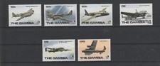 Gambia 1990 Flugzeuge II ° Weltkrieg 6 Val. MNH MF95624