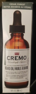 CREMO REVITALIZING BEARD OIL 1 fl oz Cedar Forest Scent Free Shipping