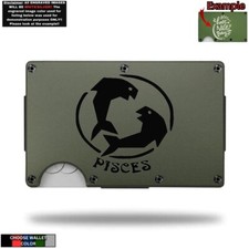 PICSES Seal Birth Sign Laser Engraved Onto An Aluminum Wallet