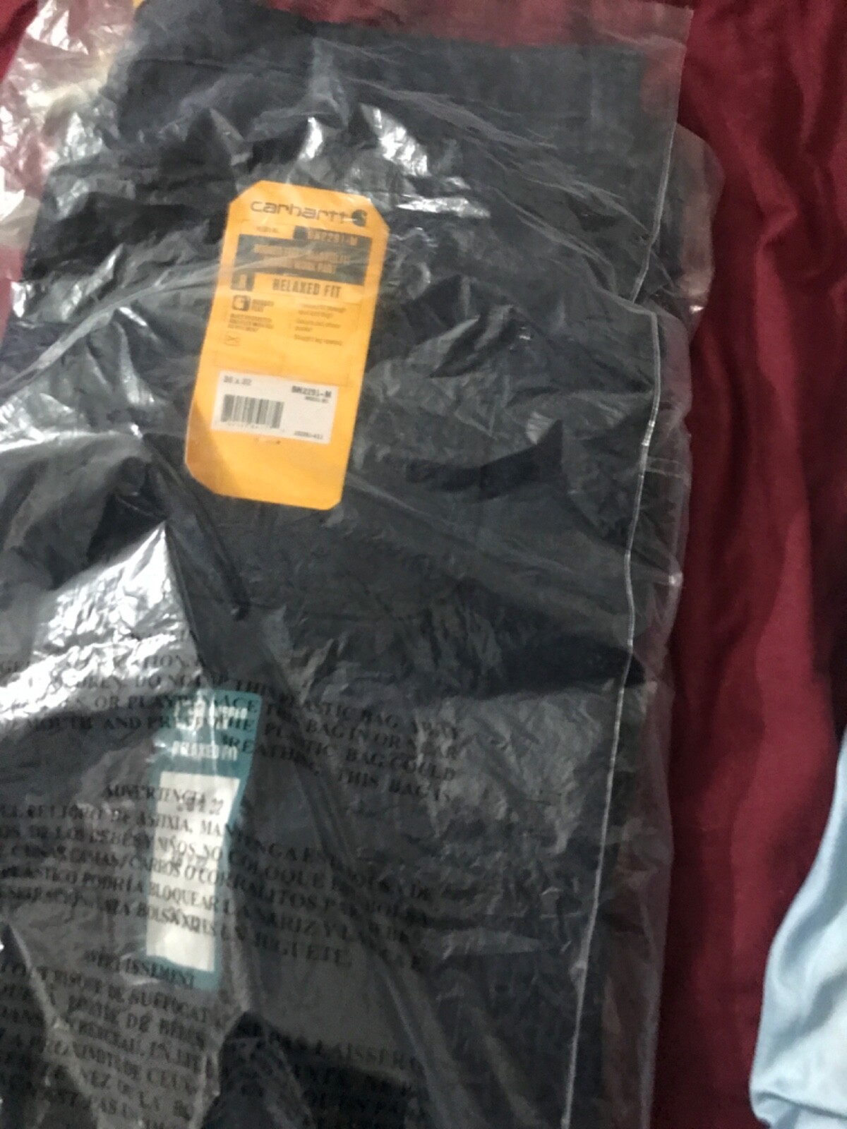 Cathart rugged flex relaxed fit canvas work pants. Blue